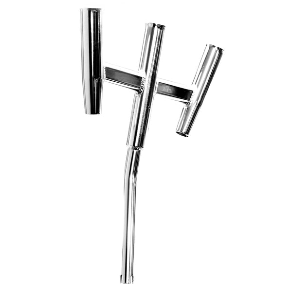 Tigress Triple Aluminum Kite Rod Holder - Bent Butt - Polished [88158]