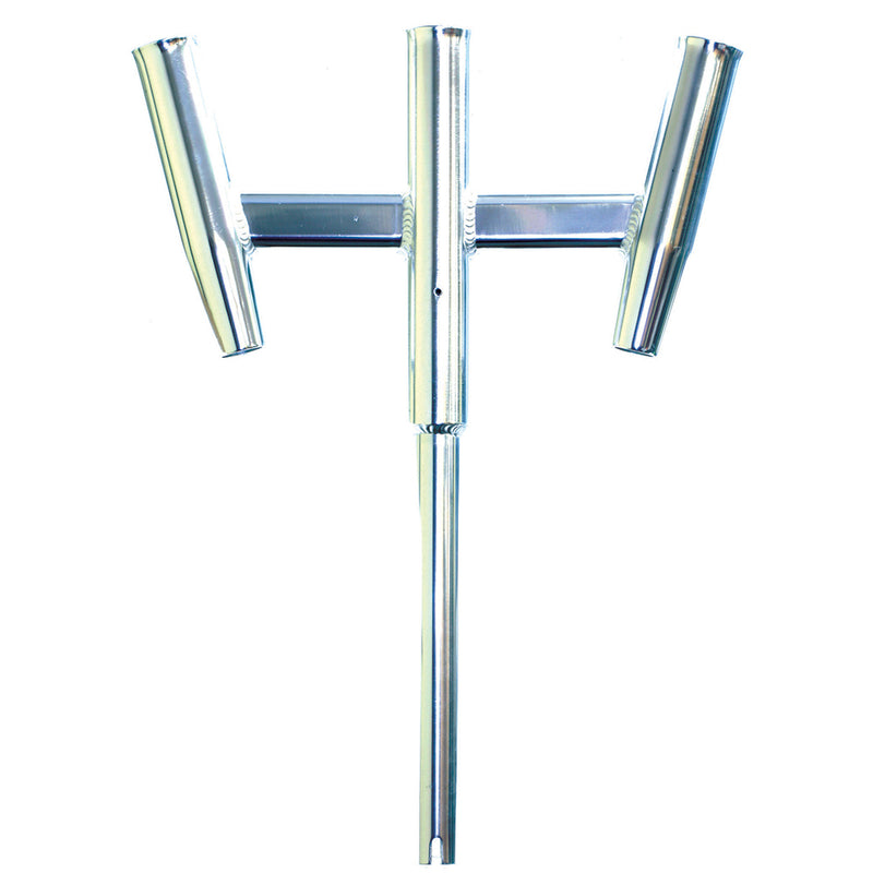 Tigress Triple Aluminum Kite Rod Holder - Straight Butt - Polished [88159]