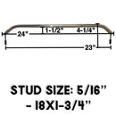 Marine Hardware 24" Grab Rail SSGR10007 Oval Bar Bright Polished 316 SS - Essenbay Marine