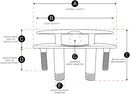 WHITECAP MARINE PRODUCTS 4-1/2" Stainless Steel E-Z Pull Up Cleat 6754 - Essenbay Marine