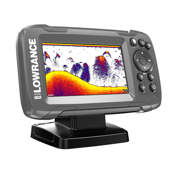 Lowrance HOOK2-4x 4" GPS Bullet Fishfinder w/Track Plotter Transom Mount Bullet Skimmer Transducer [000-14014-001] - Essenbay Marine