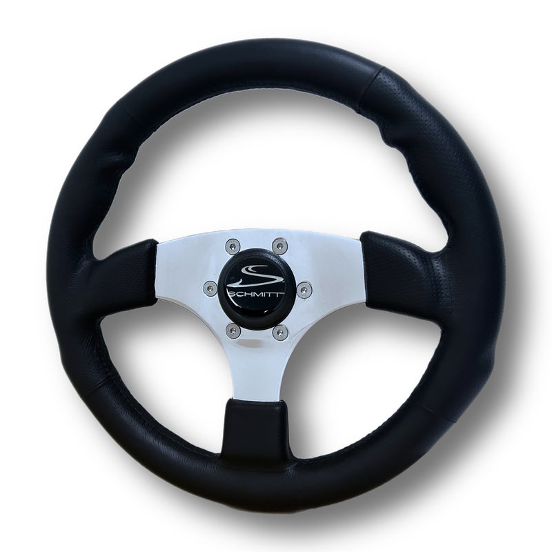 Schmitt Fantasy Wheel | 13.8" - Polished Spoke - 3/4" Tapered Shaft | PU016104 - Essenbay Marine