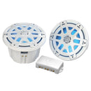 Poly-Planar MA-OC8 8" 500 Watt Waterproof Blue LED Speaker - White [MA-OC8] - Essenbay Marine