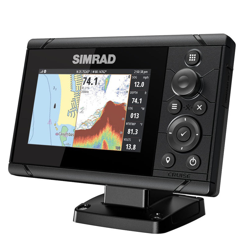 Simrad Cruise 5 US Coastal w/83/200 Transom Mount Transducer [000-14995-001] - Essenbay Marine