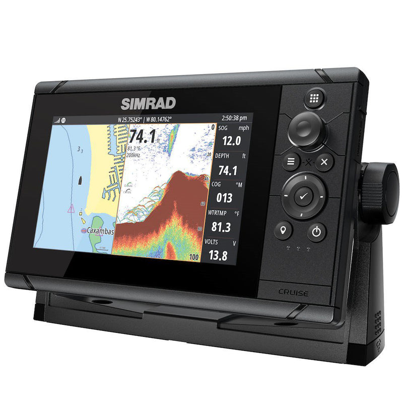 Simrad Cruise 7 US Coastal w/83/200 Transom Mount Transducer [000-14996-001] - Essenbay Marine