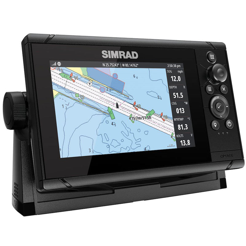 Simrad Cruise 7 US Coastal w/83/200 Transom Mount Transducer [000-14996-001] - Essenbay Marine