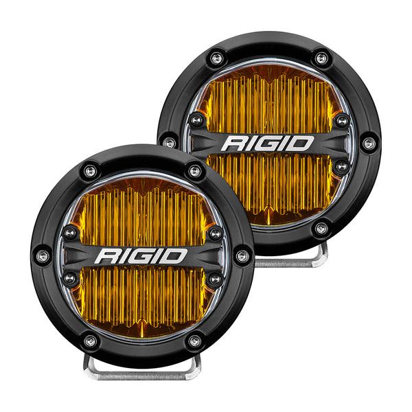 RIGID Industries 360-Series 4" SAE Fog Light - Yellow Light - Black Housing [36111] - Essenbay Marine