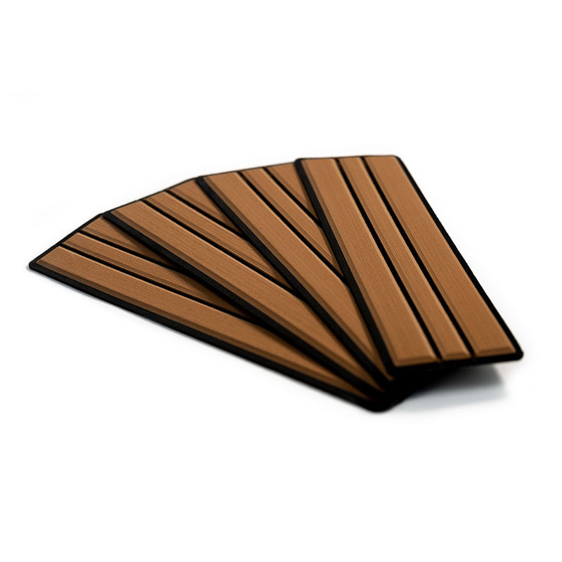 SeaDek Faux Teak 4-Piece Step Kit - Mocha/Black [23902-80093] - Essenbay Marine