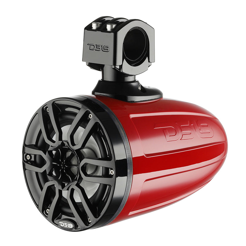 DS18 X Series HYDRO 6.5" Wakeboard Pod Tower Speakers w/RGB LED Light - 300W - Red [NXL-X6TP/RD] - Essenbay Marine