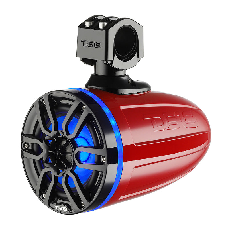 DS18 X Series HYDRO 6.5" Wakeboard Pod Tower Speakers w/RGB LED Light - 300W - Red [NXL-X6TP/RD] - Essenbay Marine