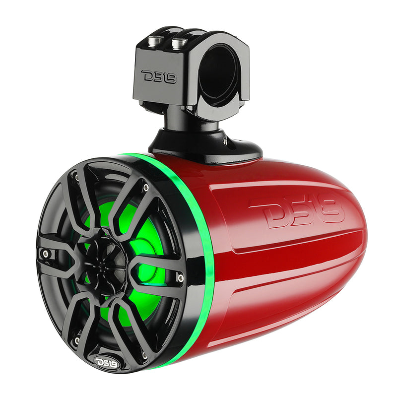 DS18 X Series HYDRO 6.5" Wakeboard Pod Tower Speakers w/RGB LED Light - 300W - Red [NXL-X6TP/RD] - Essenbay Marine