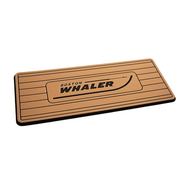 SeaDek Boston Whaler Helm Pad - Mocha/Black Brushed w/Routed Teak Lines [39615-80327] - Essenbay Marine