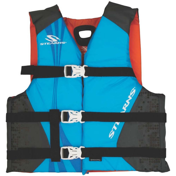 Stearns Antimicrobial Nylon Vest Life Jacket - 30-50lbs - Blue [2000036885] - Essenbay Marine