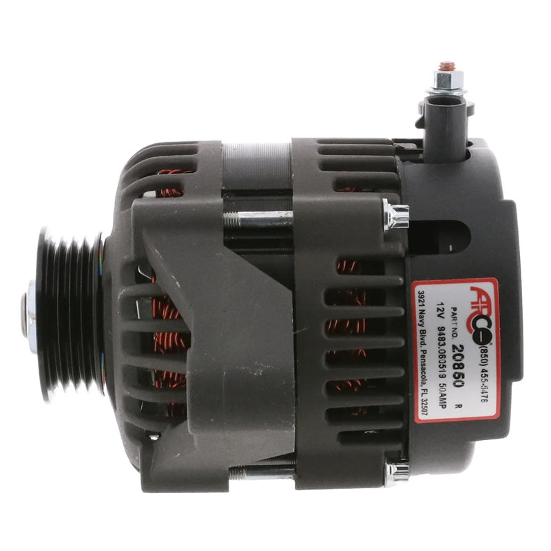 ARCO Marine Premium Replacement Outboard Alternator w/Multi-Groove Pulley - 12V 50A [20850] - Essenbay Marine