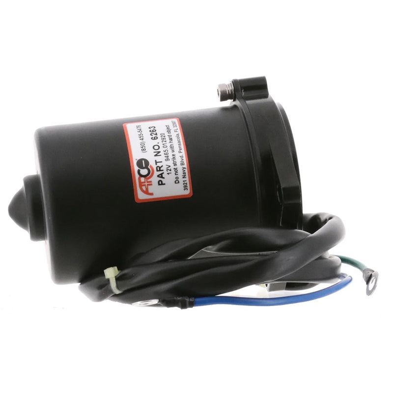 ARCO Marine Replacement Outboard Tilt Trim Motor - Yamaha, 2-Wire, 3 Bolt, Flat Blade Shaft [6263] - Essenbay Marine