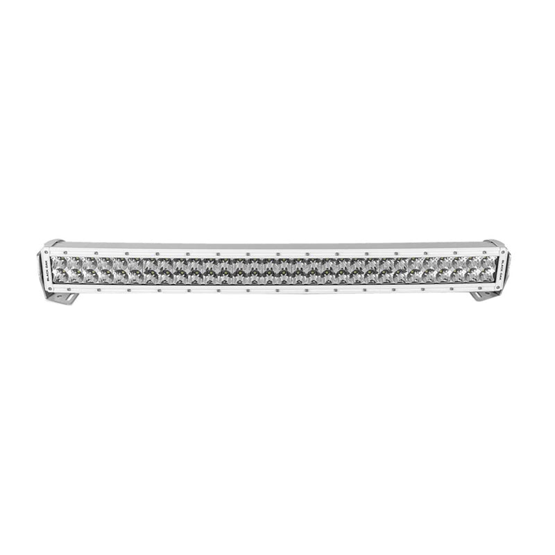 Black Oak 30" Marine Curved Double Row LED Light Bar - Spot Optics - White Housing - Pro Series 3.0 [30SCM-D5OS] - Essenbay Marine