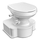 Dometic White M65 Marine Gravity Toilet - Standard Seat Size w/Foot Pedal [312070001] - Essenbay Marine