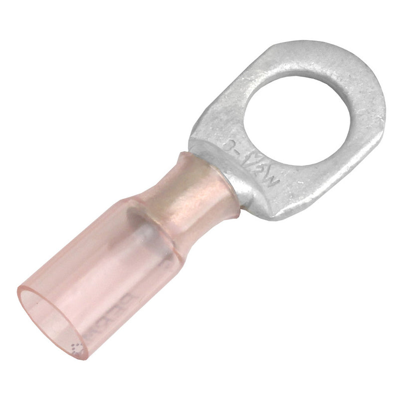 Pacer 8 AWG Heat Shrink Ring Terminal - 1/2" Stud Size - 25 Pack [TE8-12R-25] - Essenbay Marine