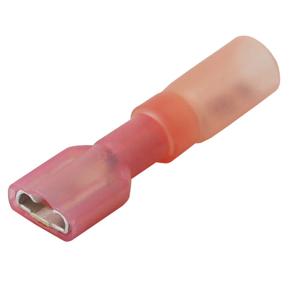 Pacer 22-18 AWG Heat Shrink Female Disconnect - 100 Pack [TDE18-250FI-100] - Essenbay Marine