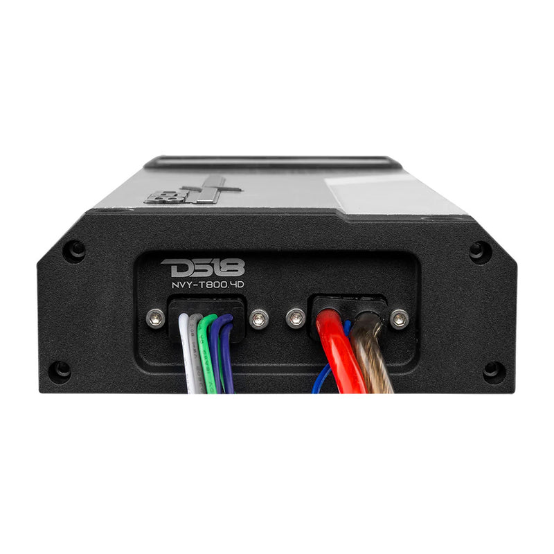 DS18 4-Channel Marine Waterproof Amplifier - Class D Full-Range - 4 Ohms 200x4 RMS [NVY-T800.4D] - Essenbay Marine