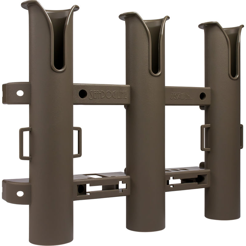 Sea-Dog Triple Threat Three Pole Rod Holder - Flat Dark Earth [325034-1] - Essenbay Marine