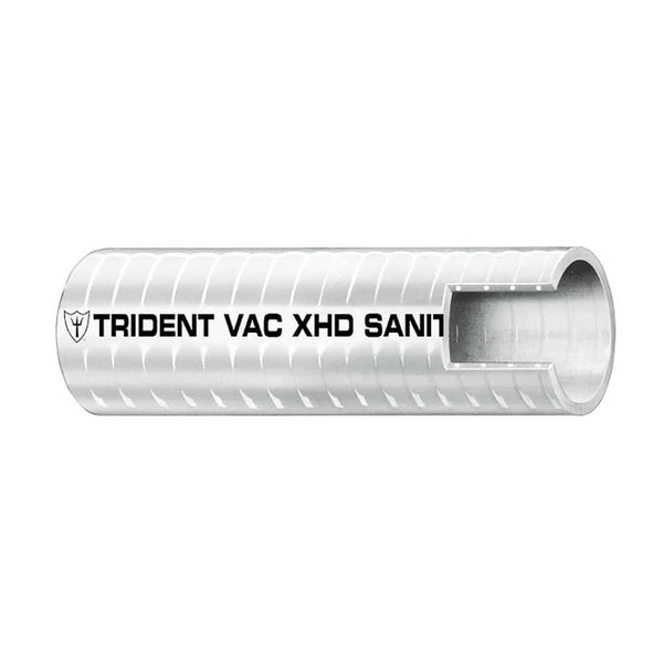 Trident Marine 1" VAC XHD Sanitation Hose - Hard PVC Helix - White - Sold by the Foot [148-1006-FT] - Essenbay Marine