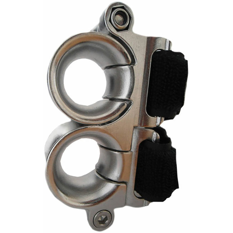 Wichard Double Fairlead - 25mm Diameter Stanchion w/Webbing - Velcro Stipe [20220] - Essenbay Marine