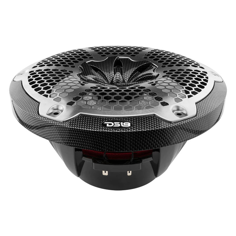 DS18 HYDRO 10" 2-Way Speakers w/Bullet Tweeter  Integrated RGB LED Lights - Carbon Fiber [CF-10M] - Essenbay Marine