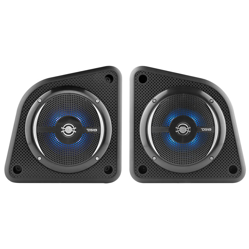 DS18 Universal Shallow Enclosure w/100W Marine Speaker - Black [EN6SLIM/BK] - Essenbay Marine