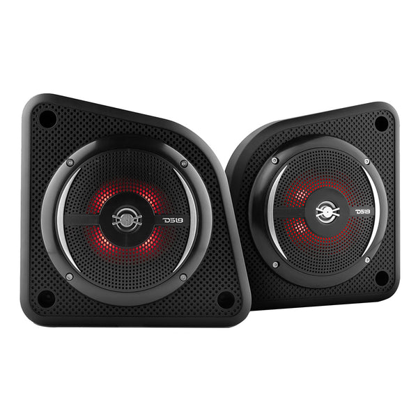 DS18 Universal Shallow Enclosure w/100W Marine Speaker - Black [EN6SLIM/BK] - Essenbay Marine