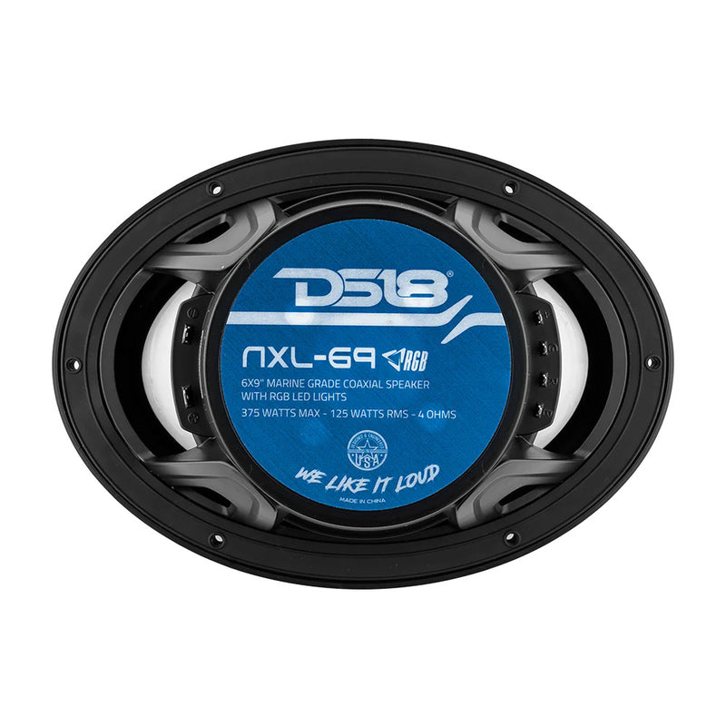 DS18 HYDRO 6 x 9" 2-Way Marine Speakers w/Integrated RGB LED Lights - 375W - Black [NXL-69/BK] - Essenbay Marine