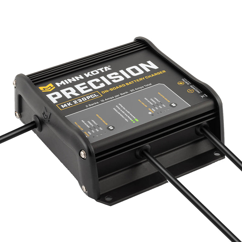 Minn Kota On-Board Precision Charger MK-230 PCL 2 Bank x 15 AMP LI Optimized Charger [1832304] - Essenbay Marine