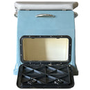 Zodiac Optima Blue Gray Fiberglass Leaning Post w/ Flip Up Cushion & Door Z61236 - Essenbay Marine