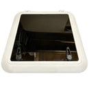 Jim Black 16" x 16" Escape Hatch Polar White W/ Gray Lite II Glass - Essenbay Marine