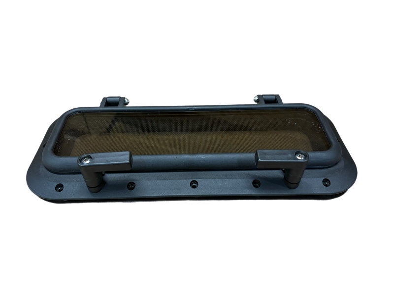 HMG HiTide | Jim Black 4" x 14" Portlight w/ Universal Dog Handles (For R-31 Only) 593-414UD-09-02-01-100 - Essenbay Marine