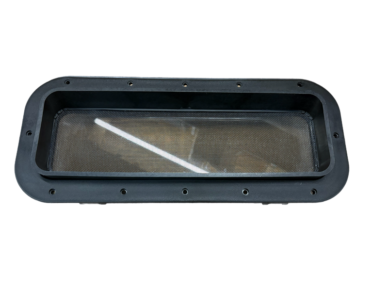 HMG HiTide | Jim Black 4" x 14" Portlight w/ Universal Dog Handles (For R-31 Only) 593-414UD-09-02-01-100 - Essenbay Marine