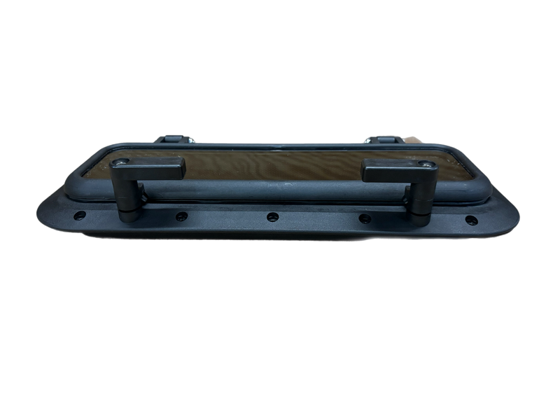 HMG HiTide | Jim Black 4" x 14" Portlight w/ Universal Dog Handles (For R-31 Only) 593-414UD-09-02-01-100 - Essenbay Marine