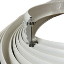TACO Marine 1-5/8" X 5/8" 48' Off White Rub Rail for Pioneer Boats V11-9888WHP48D - Essenbay Marine