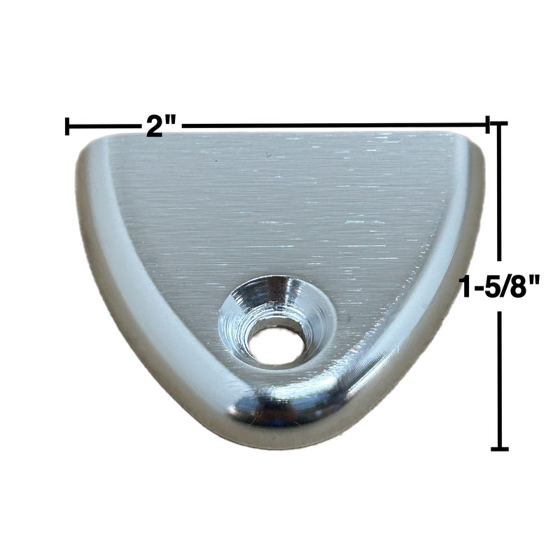 TACO Metals Brite Dipped Half Oval Solid Aluminum Pad 1-5/8" X 2" F32-0601BXZ - Essenbay Marine