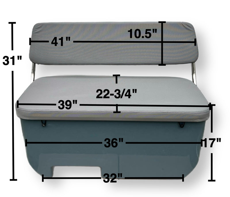 Zodiac Pro 5.5, 6.5 & 7 Bench Seat With Storage & Folding Backrest Z61835 - Essenbay Marine
