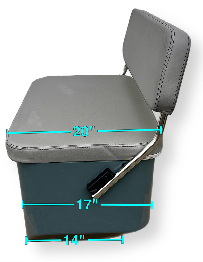 Zodiac Pro 5.5, 6.5 & 7 Bench Seat With Storage & Folding Backrest Z61835 - Essenbay Marine