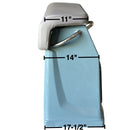 Zodiac Optima Blue Gray Fiberglass Leaning Post w/ Flip Up Cushion & Door Z61236 - Essenbay Marine