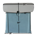 Zodiac Optima Blue Gray Fiberglass Leaning Post w/ Flip Up Cushion & Door Z61236 - Essenbay Marine