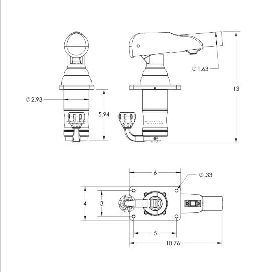 TACO Marine Grand Slam 390 Mount For 1-1/2" Outrigger  GS390 Pair