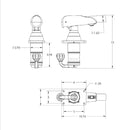 TACO Marine Grand Slam 300 Outrigger Mount for 1-1/2" Outrigger GS300 Pair - Essenbay Marine