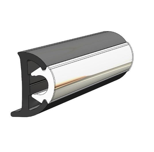 Rigid Vinyl Rub Rail 1-1/4’’ x 3/4’’ V21-9517BKA20D - Essenbay Marine
