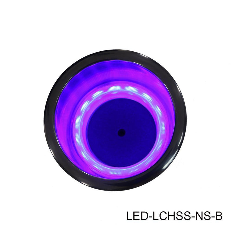 T-H Marine Blue LED Lighted Stainless Steel No Step Cup Holder LED-LCHSS-NS-B - Essenbay Marine