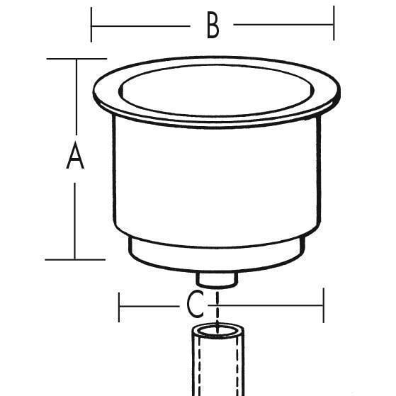 T-H Marine Stainless Steel Cup Holder LCH-1SS-DP - Essenbay Marine