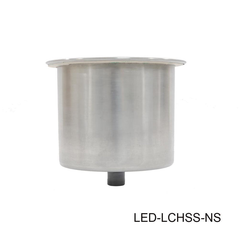 T-H Marine Blue LED Lighted Stainless Steel No Step Cup Holder LED-LCHSS-NS-B - Essenbay Marine