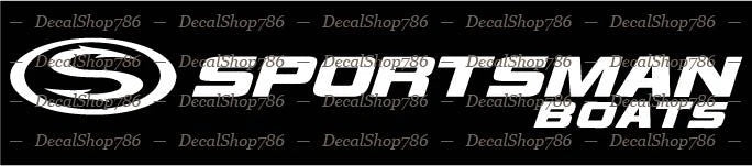 Sportsman Boats – Sportsman Boats Black/Silver Decal - 18 Island Bay – 6.2R4 / 61770G